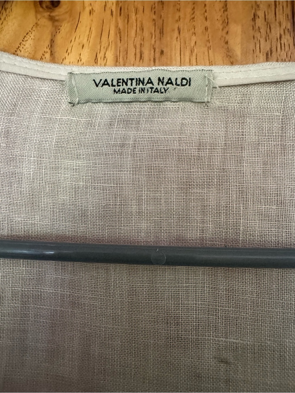 Valentina cream Linen Top with Crochet Trim made in Italy - Picture 2 of 2